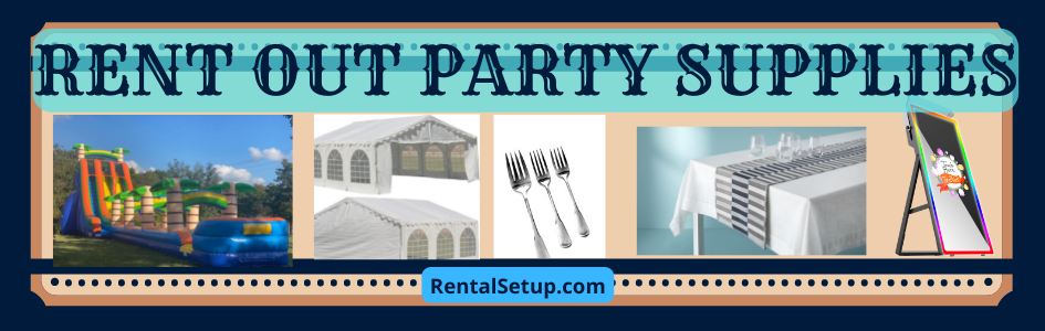rent out party supplies with RentalSetup website builder